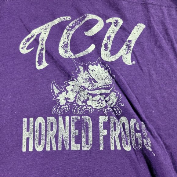 Touch Stadium By Alyssa Milano Womens XL Purple Shirt TCU Horned Frogs - Picture 3 of 11